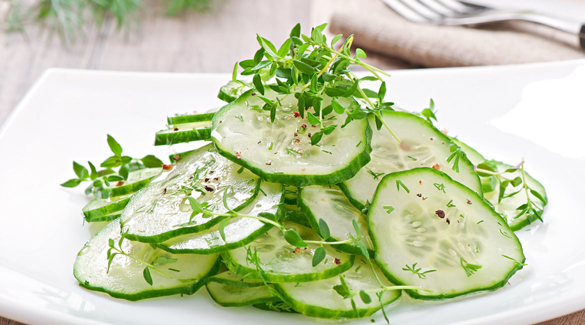 Fresh cucumber salad